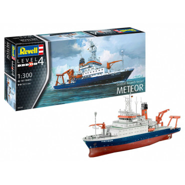 KIT PARA MONTAR REVELL GERMAN RESEARCH VESSEL METEOR 1/300 181 PEÇAS REV 05218